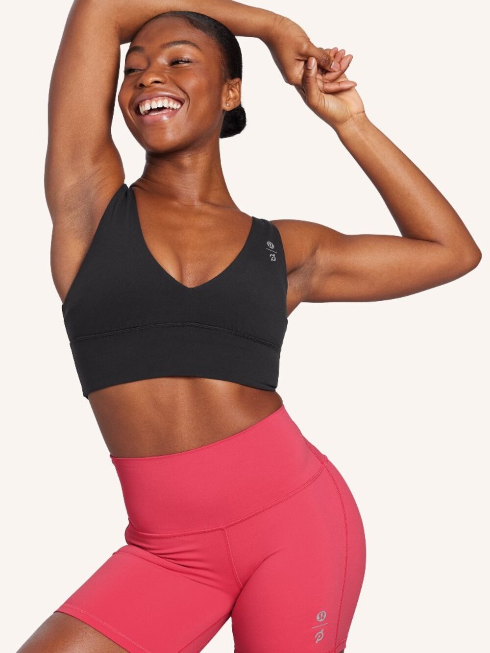 Peloton lululemon Align V-Neck Bra | Light Support, C/D Cup Black Size 4 NWT